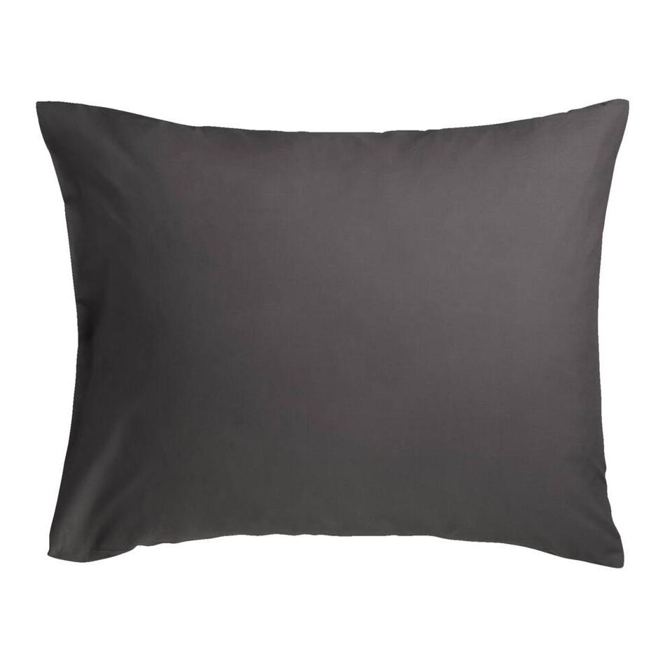 Kussensloop Katoen 2 stuks - antraciet - 60x70 cm
