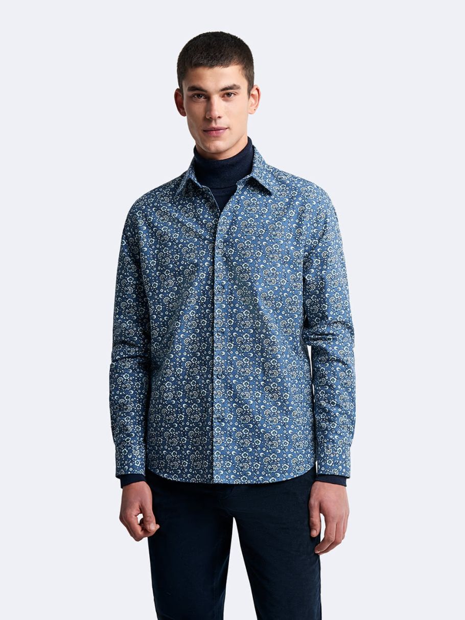 Chemise slim fleurie