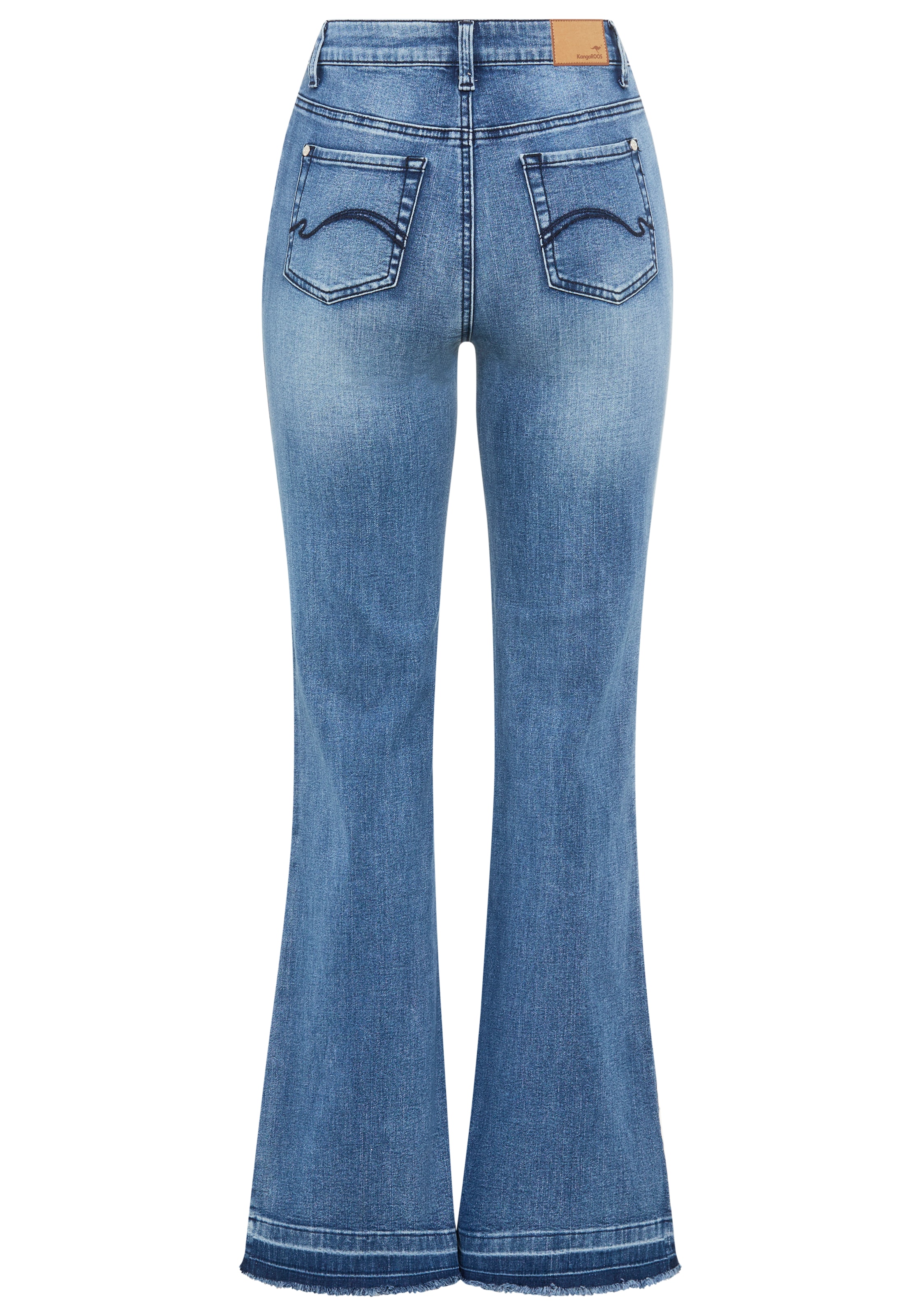 KangaROOS 7/8-Jeans »CULOTTE-JEANS«, gerade Passform,  modische Abriebeffekte,  normale Leibhöhe