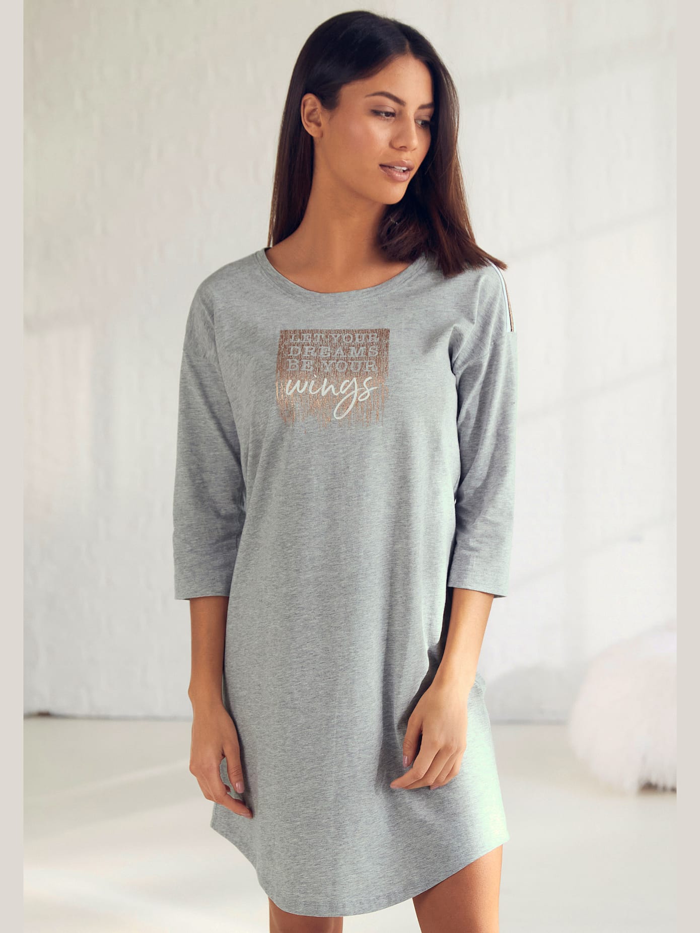 Chemise de nuit, imprimé devant