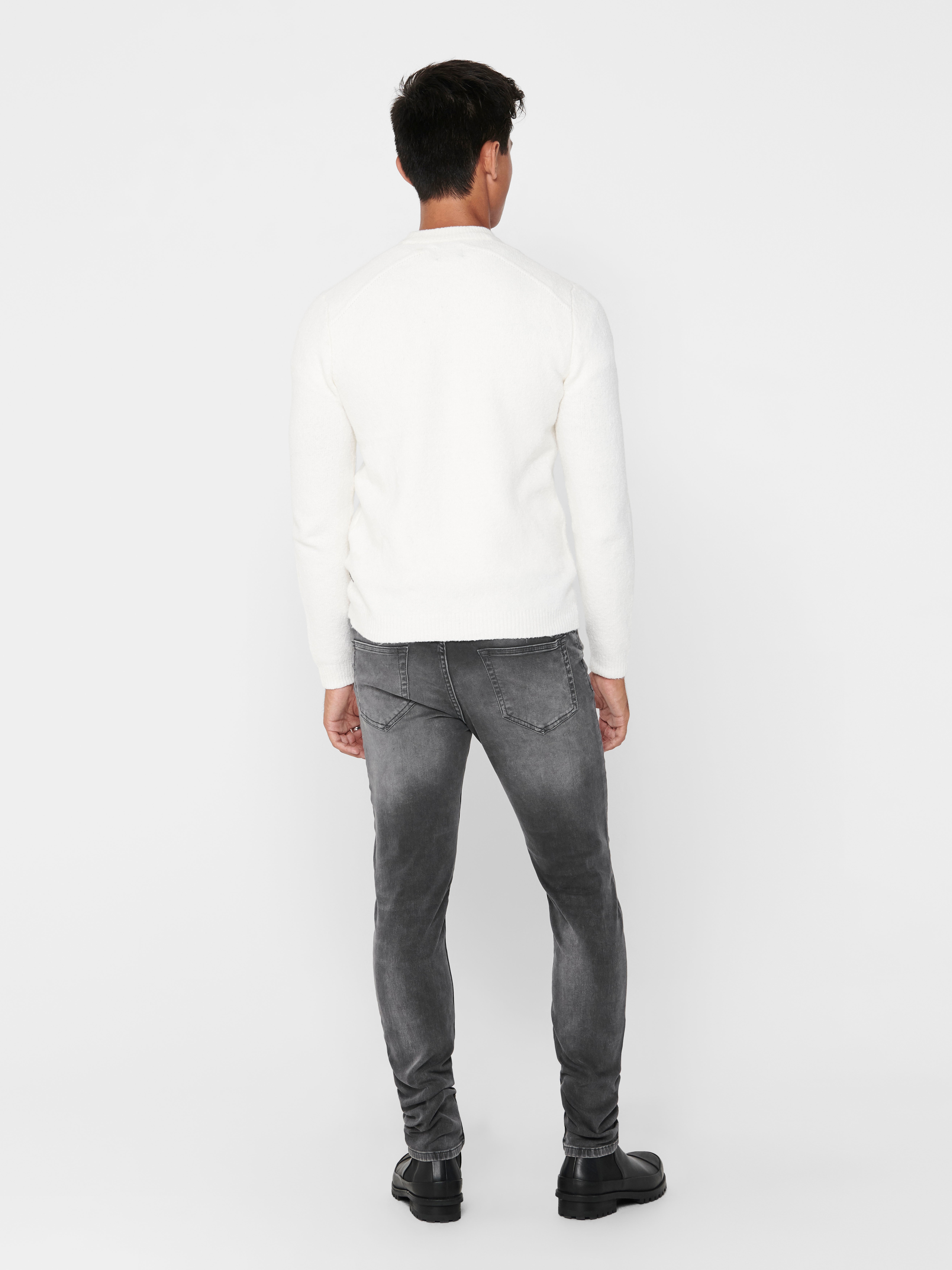 ONSLOOM Niedrige Taille Slim Fit Jeans Grey Denim