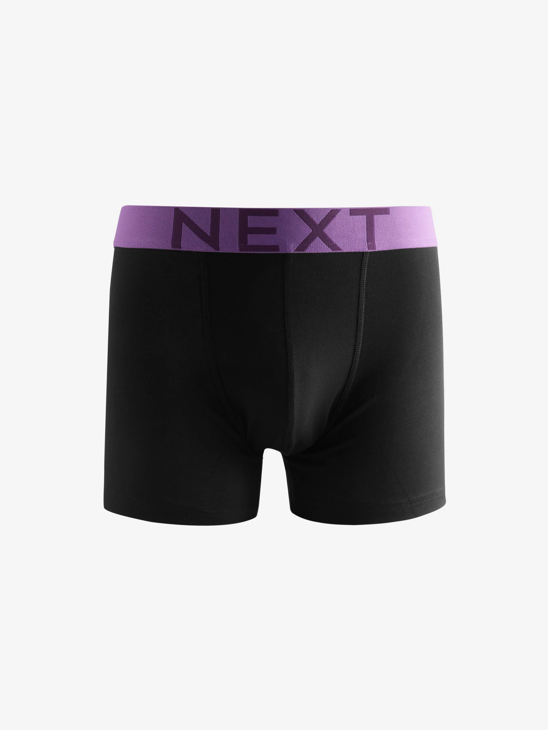 Zwart met felgekleurde tailleband - Verpakking van 5 trunks boxer