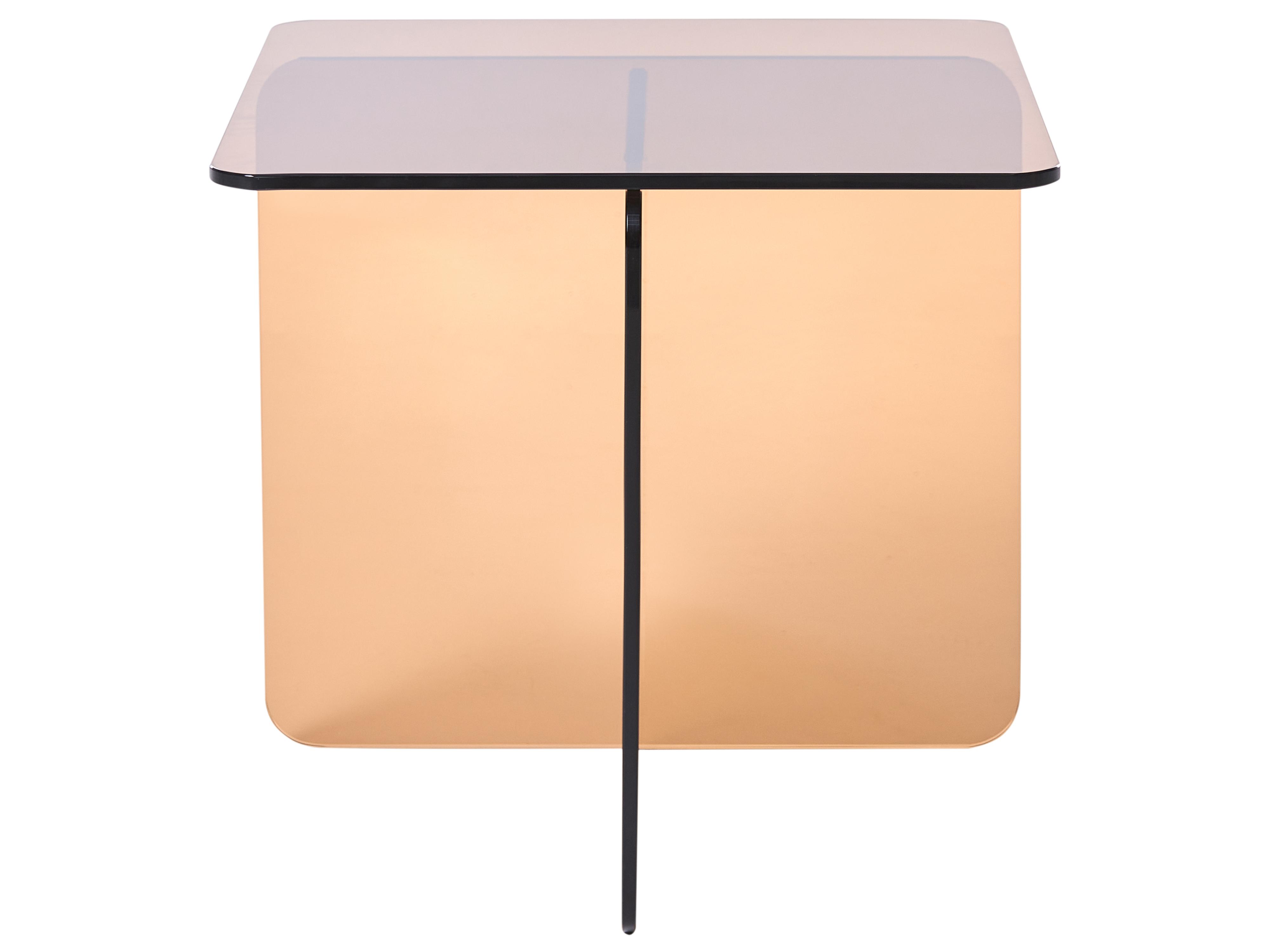 Bijzettafel AMISK Veiligheidsglas Bruin