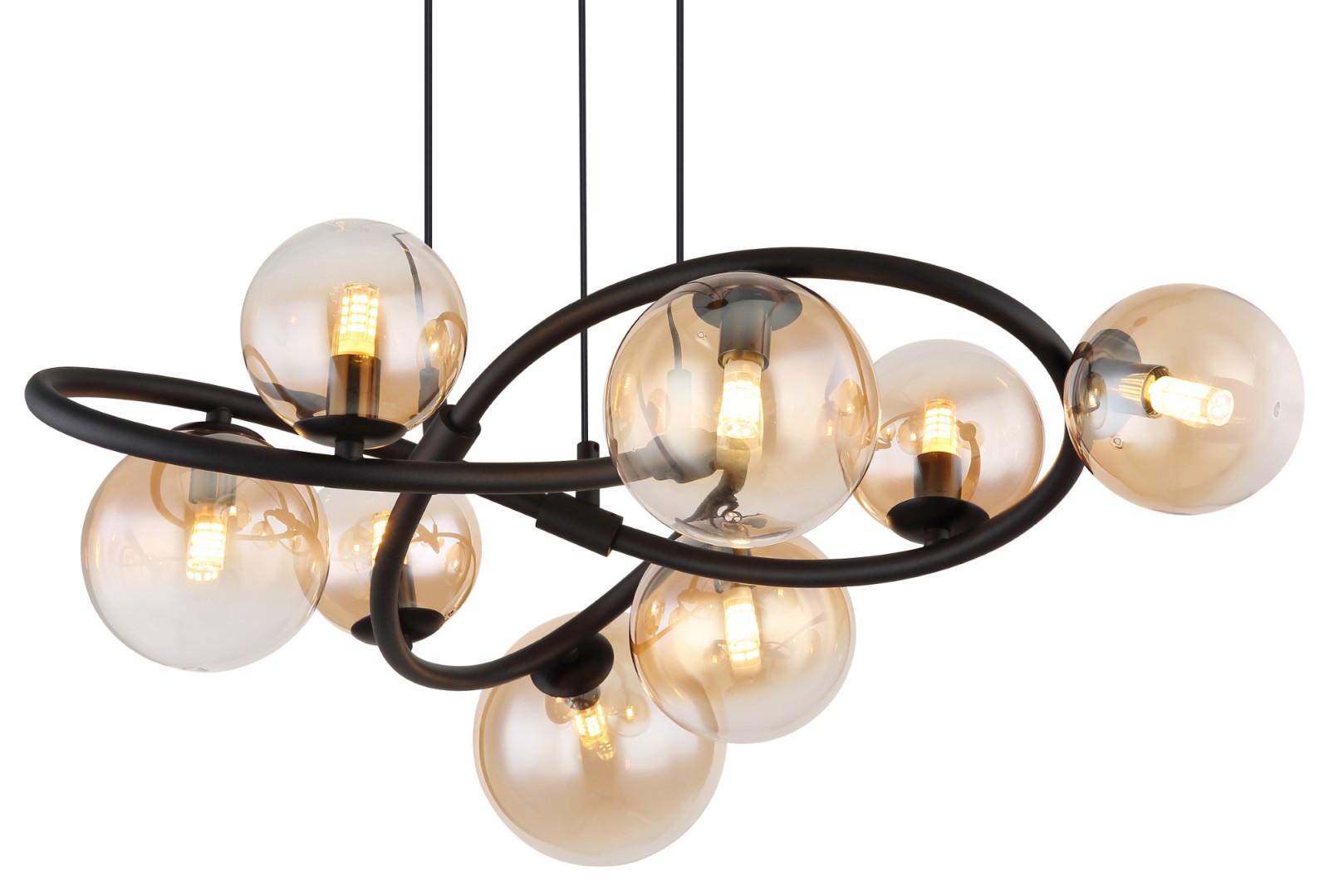 LED-Hängeleuchte - schwarz matt - 120 cm