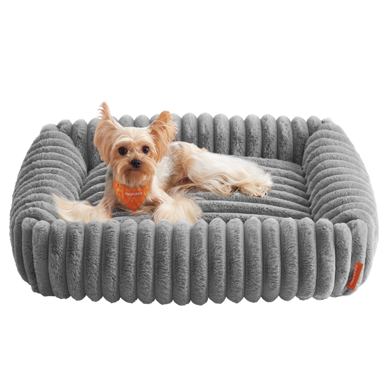 FEANDREA Hundebett orthopädisches Hundekörbchen,Hundekissen waschbar, flauschig M