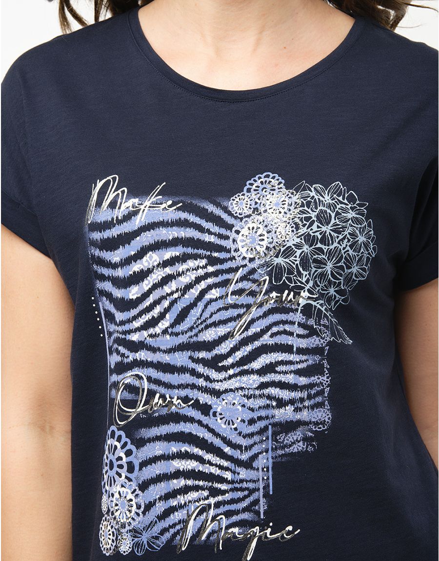 T-shirt 100% coton bleu