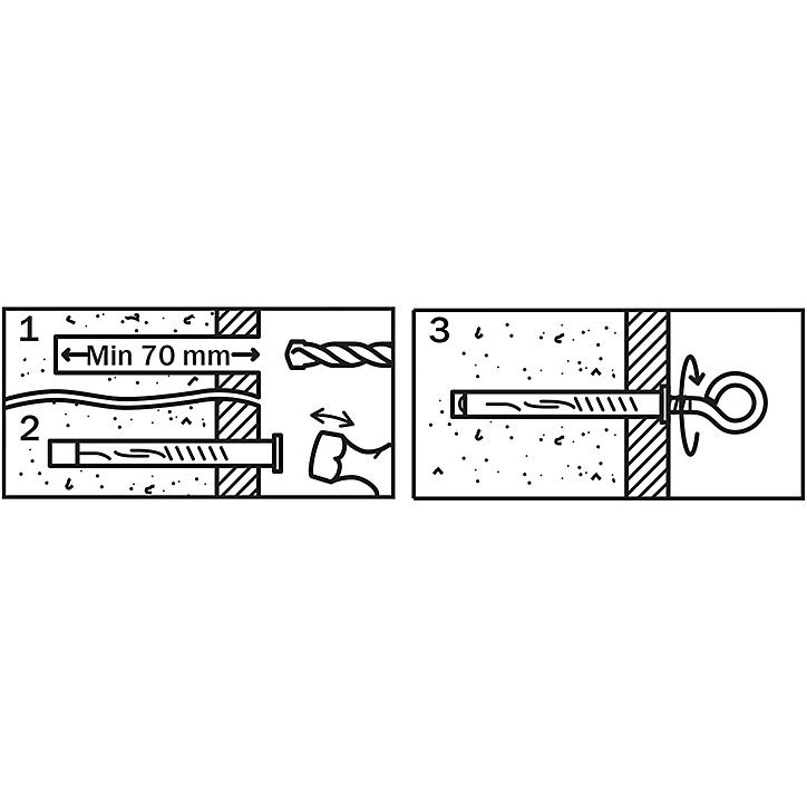 2 chevilles d'expansion Diall nylon pour cadres CSHO 10x100mm