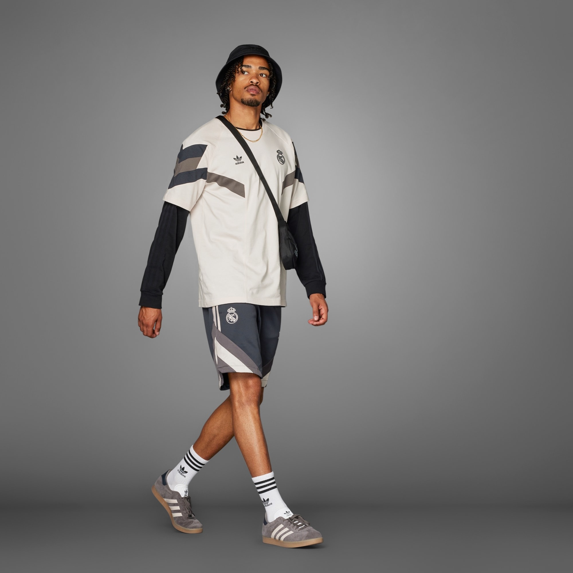 Real Madrid Originals Shorts Herre Grey/Putty Mauve