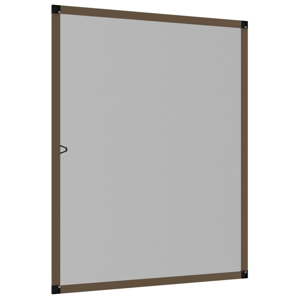 Moustiquaire pour fenêtres marron 80x100 cm