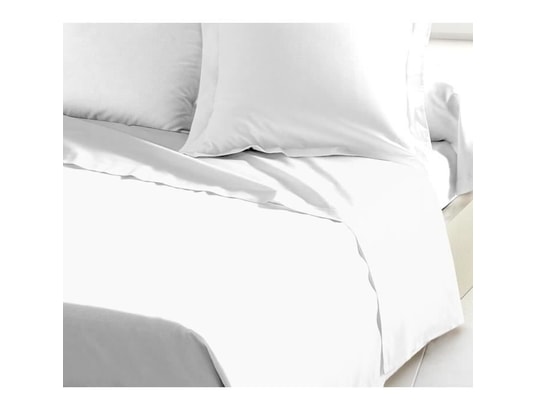 LOVELY HOME - Drap plat 100% coton 240x300 cm blanc