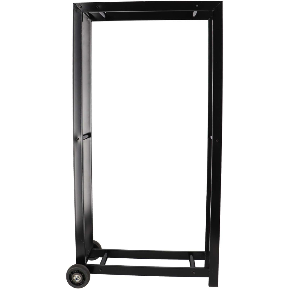Porte bûches en métal avec 2 roues
