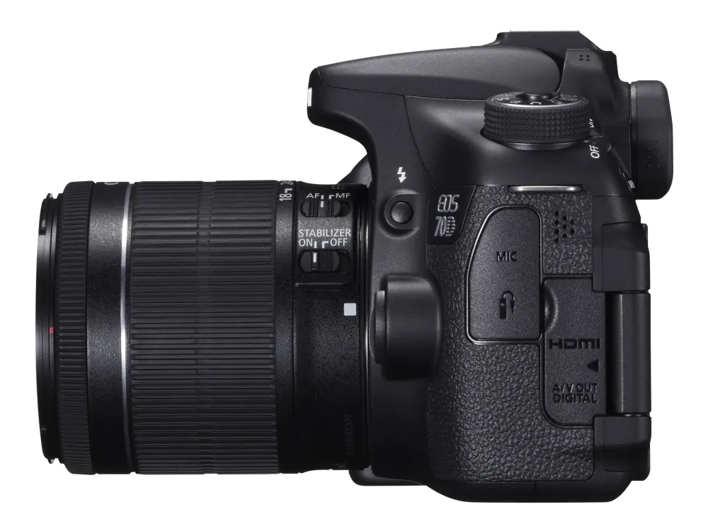 Canon EOS 70D - Digitalkamera - SLR - 20.2 MP - APS-C - 1080p - 3x optisk zoom EF-S 18-55 mm IS STM objektiv - Wireless LAN