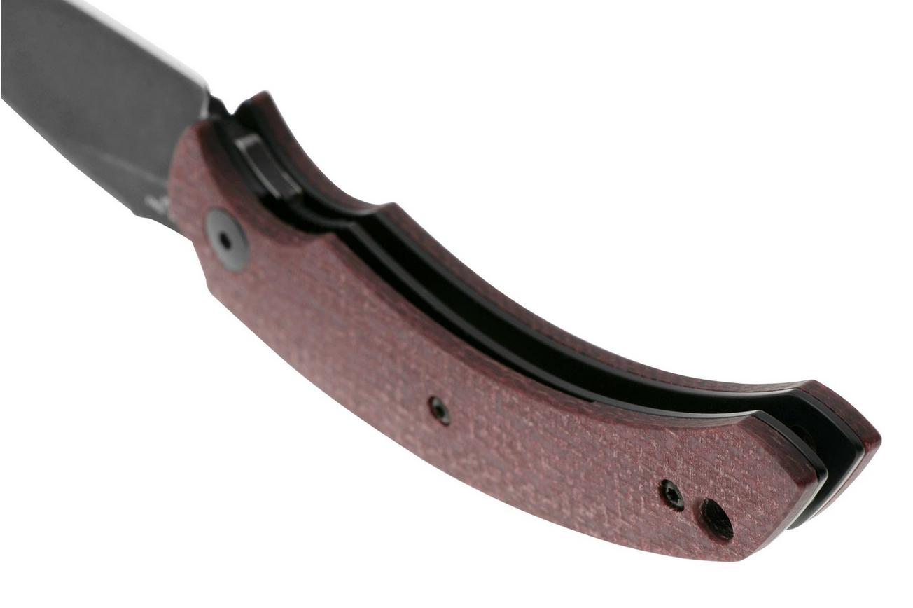 Fox Knives Honos FX-538 MP, Black Idroglider Becut, Plum Jute Micarta zakmes, Bastinelli design