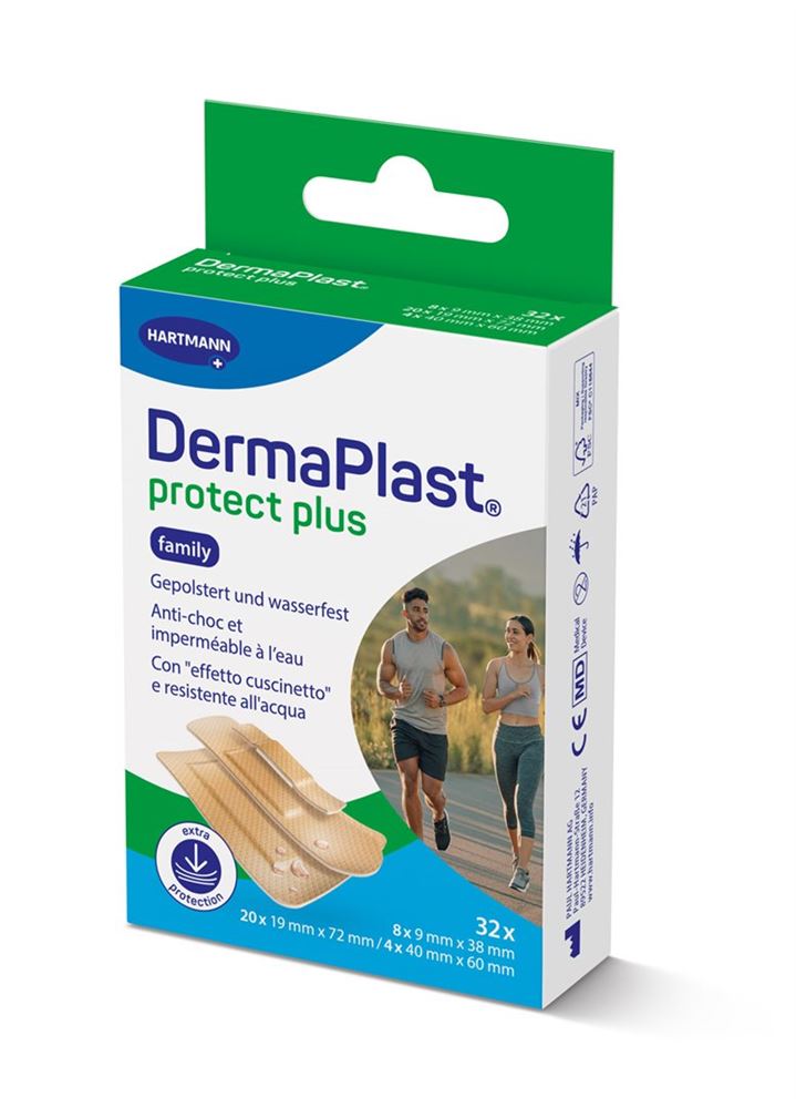 DERMAPLAST ProtectPlus Family<br>32 Stück, 3 Grössen
