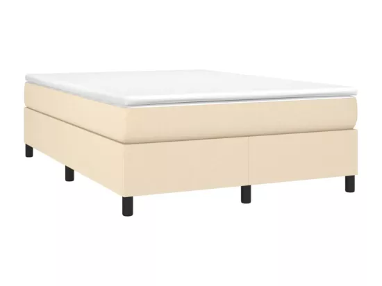 Sommier à lattes de lit Crème 140x190 cm Tissu