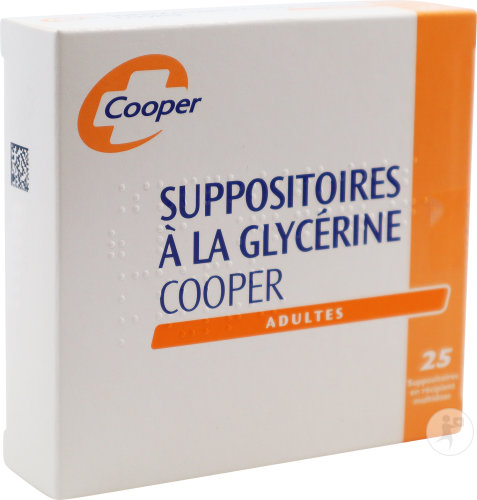 Cooper Suppositoires À La Glycérine Adultes Récipient Multidose 25 Pièces
