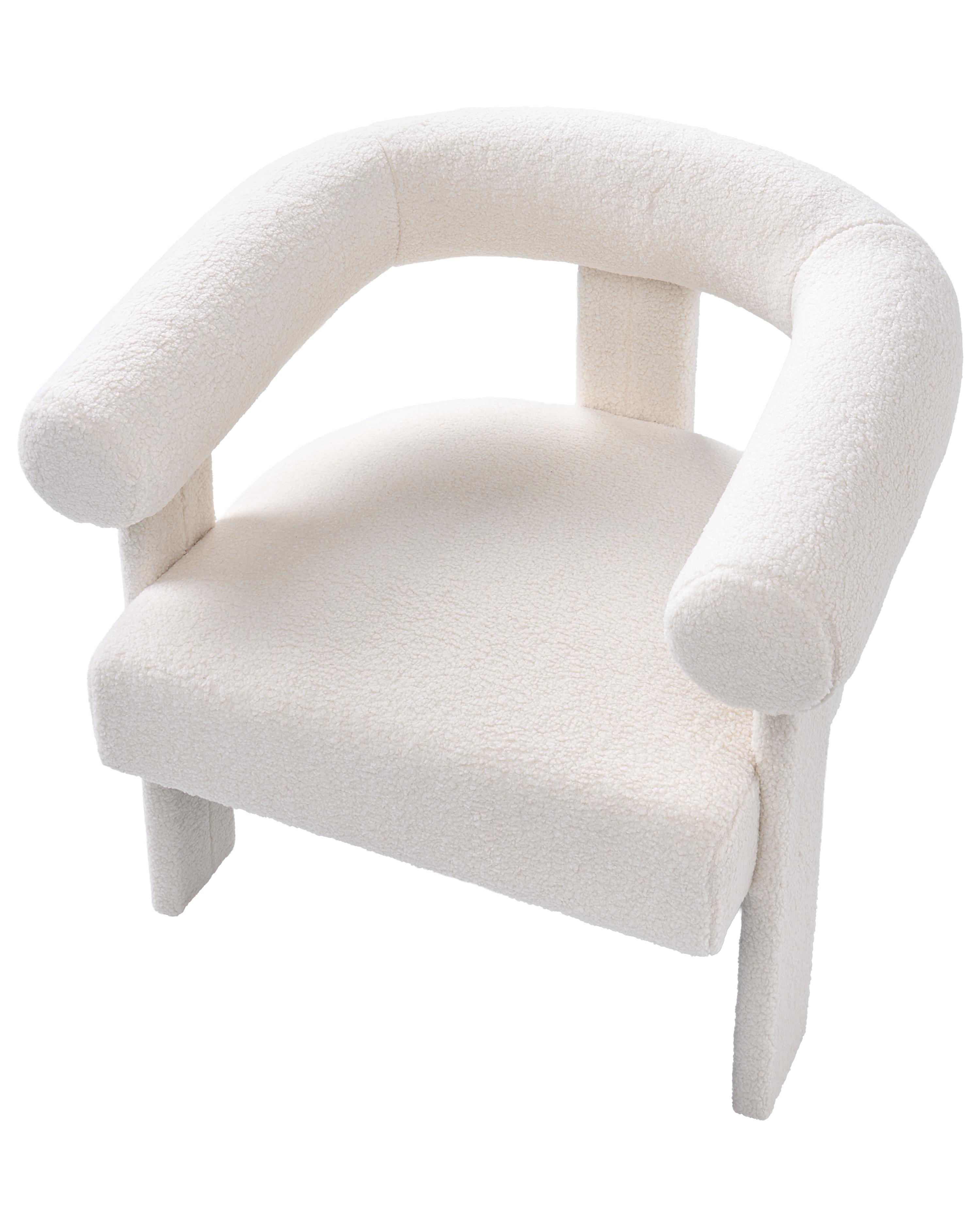 Fauteuil ILBRO Bouclé Gebroken wit