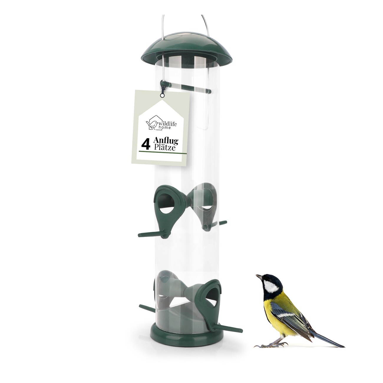 WILDLIFE HOME Vogelfuttersäule für Körnerfutter, 30cm