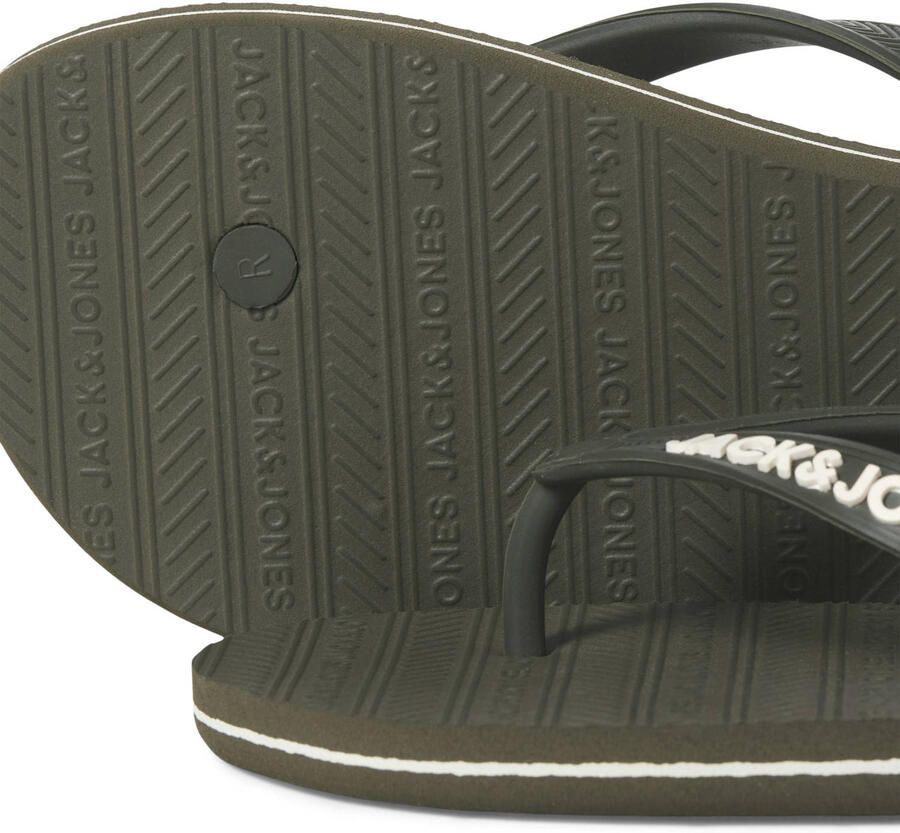 JACK & JONES teenslippers olijfgroen