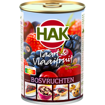 Hak Taart & Vlaaifruit Bosvruchten 430 g