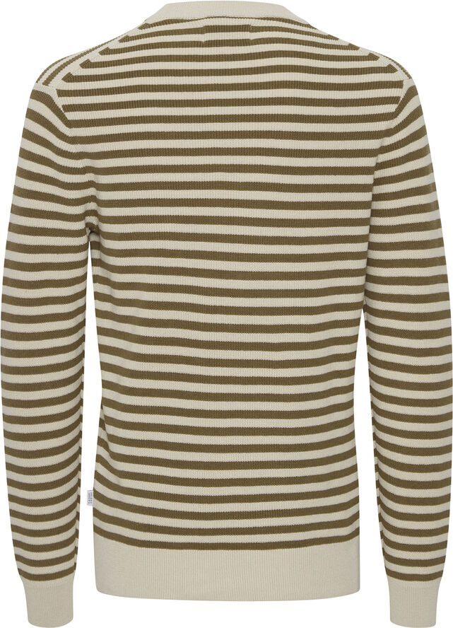 Casual Friday CFKARL striped crew neck linen mix Ermine