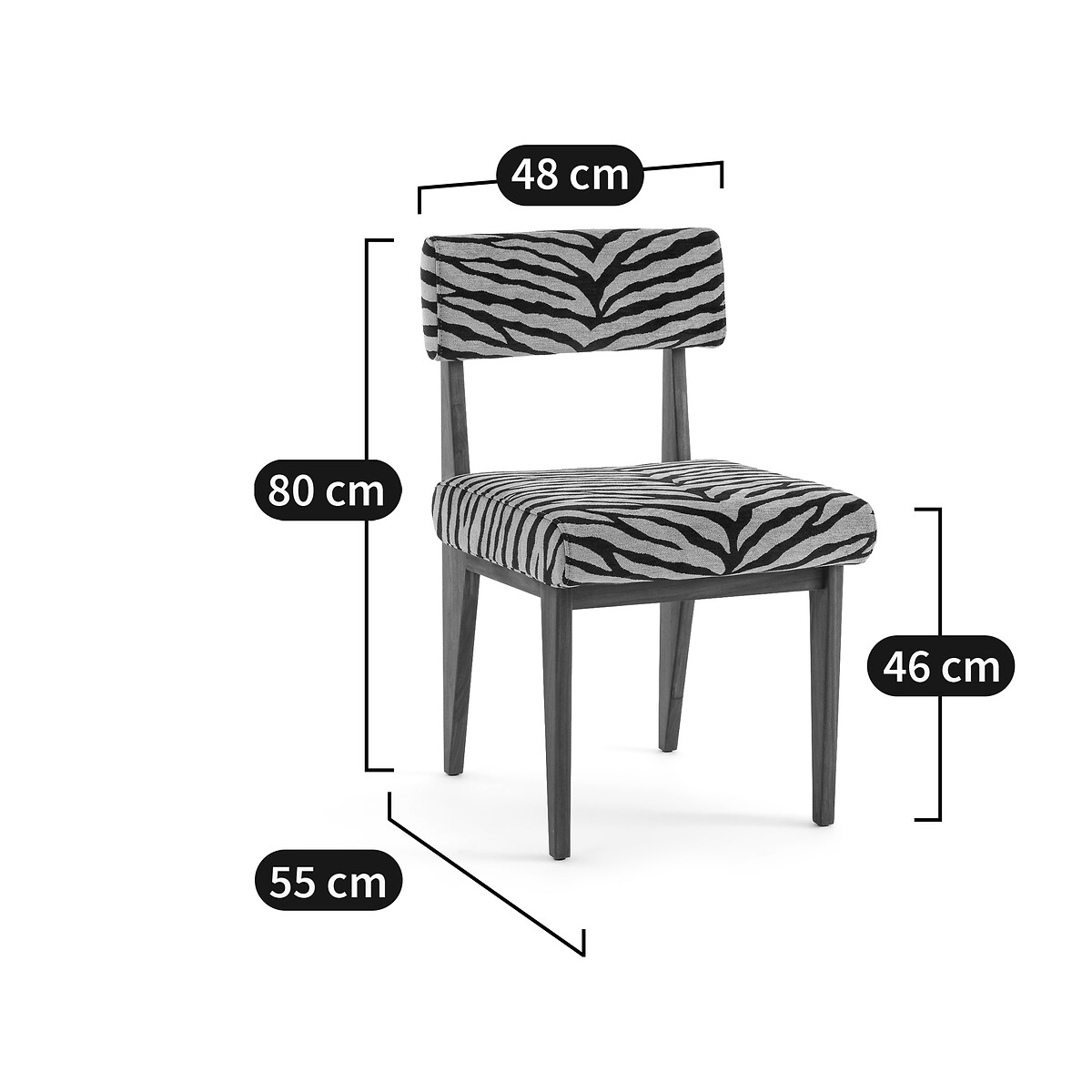 AM.PM<br>Cadeira em nogueira, tecido jacquard, Izag