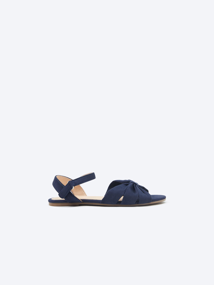 Sandália com nó - Azul marinho