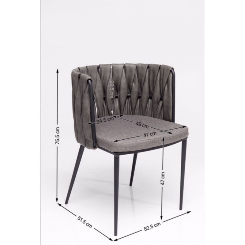 Stoel met armleuningen Cheerio geel Kare Design