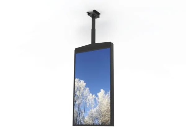 HI-ND Ceiling Solution - Monteringssæt (etui) - dobbeltsidet - for digital skiltning LCD-panel - metal - sort, RAL 9005 - skærmstørrelse: 55