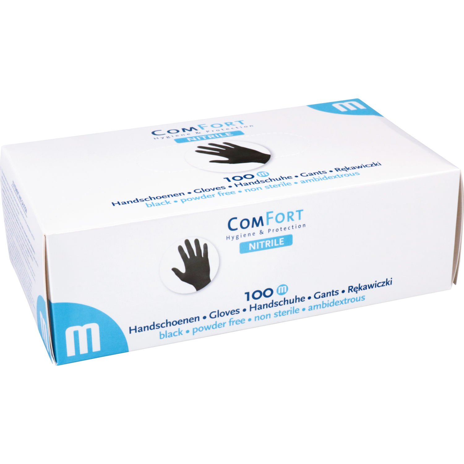 ComFort Handschoen, Nitril, ongepoederd, M, 4gr, zwart