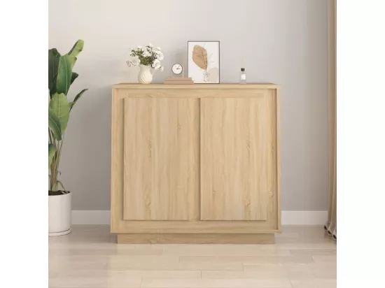 Buffet chêne sonoma 80x34x75 cm bois d'ingénierie