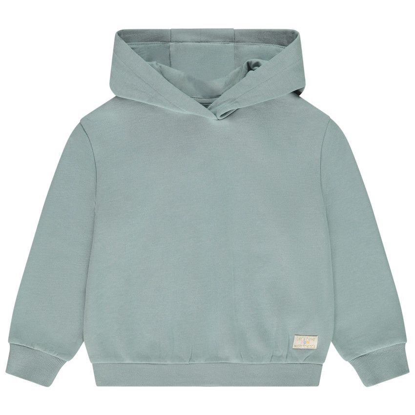 Sweat molleton oversize à capuche uni pour fille - Bleu moyen