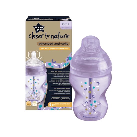 Biberon anti-colique avancé x1   Rose        260 ml   de               Tommee Tippee