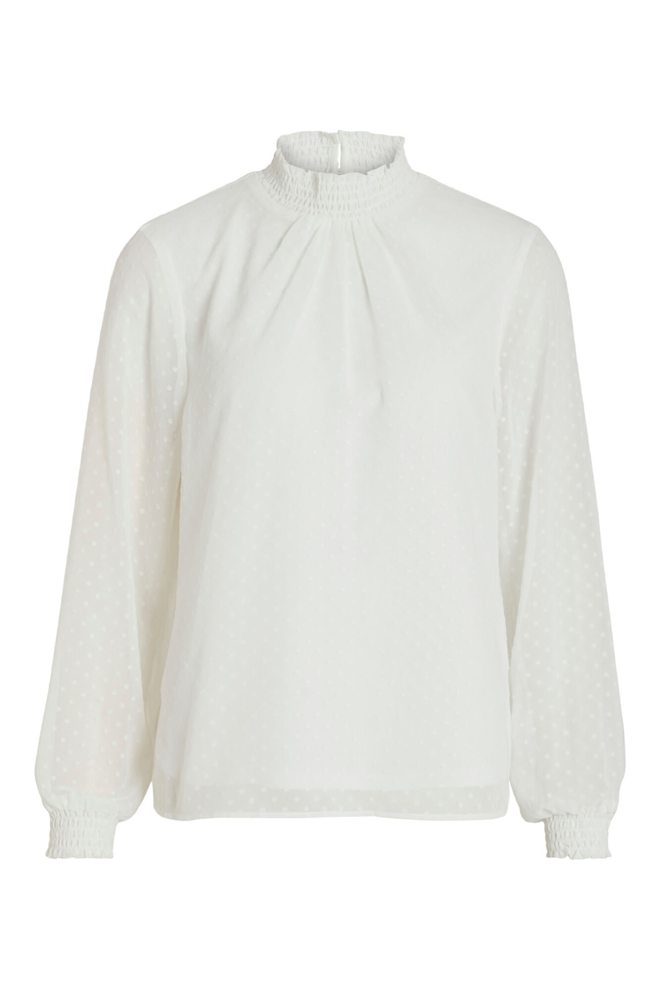 Blusa plumetti de manga comprida - Branca