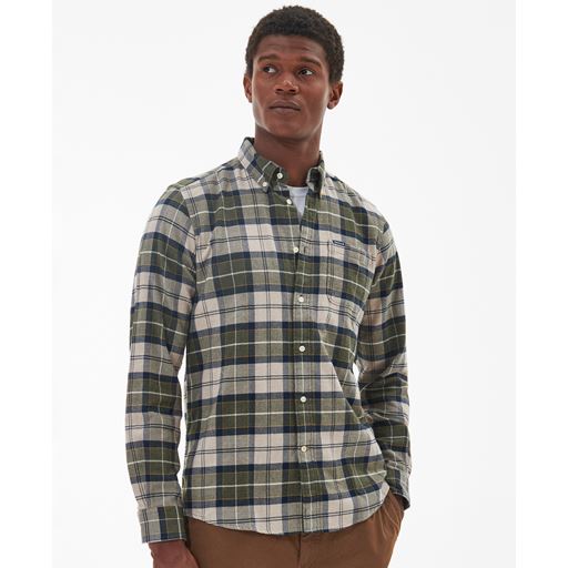 Barbour Kyeloch Tailored Tarten Skjorte, Forest Mist, XL