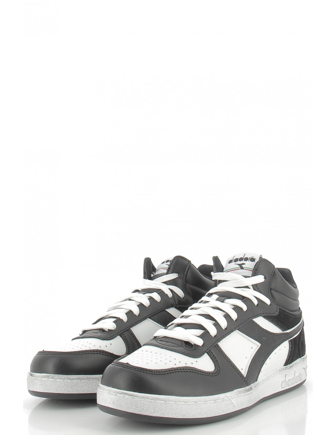 diadora sneakers montantes femme magic demi meta noir/blanc