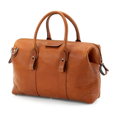 Weekender Stierleder klein, Cognac