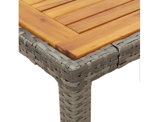 VIDAXL - Ensemble table et chaises Ensemble à manger de jardin 5 pcs coussins gris résine tress...