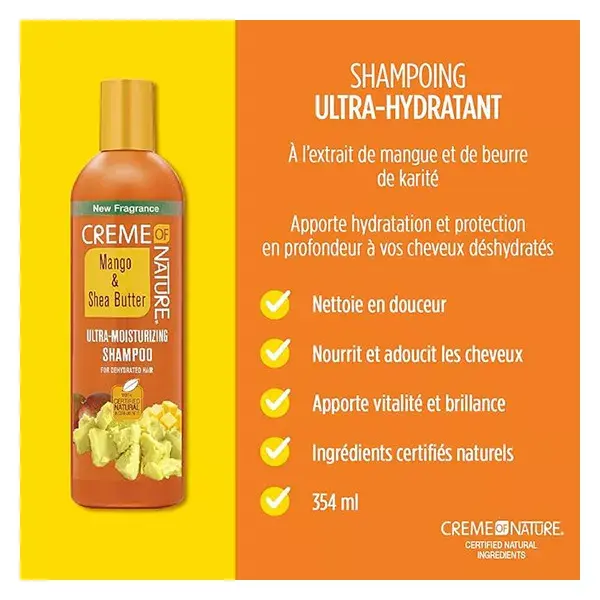 Creme of Nature, CNI, Shampoo Ultra-Hidratante de Manga, 354ml