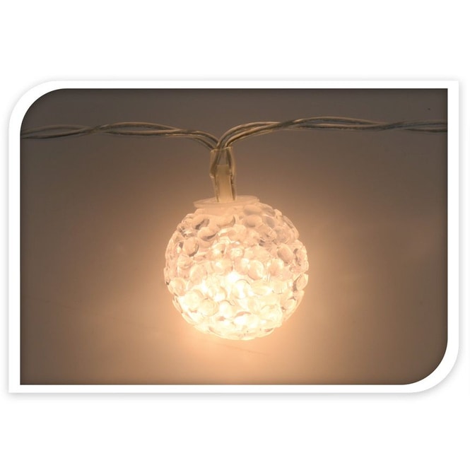 10er LED-Lichterkette - Schneebälle - ca. 1 m