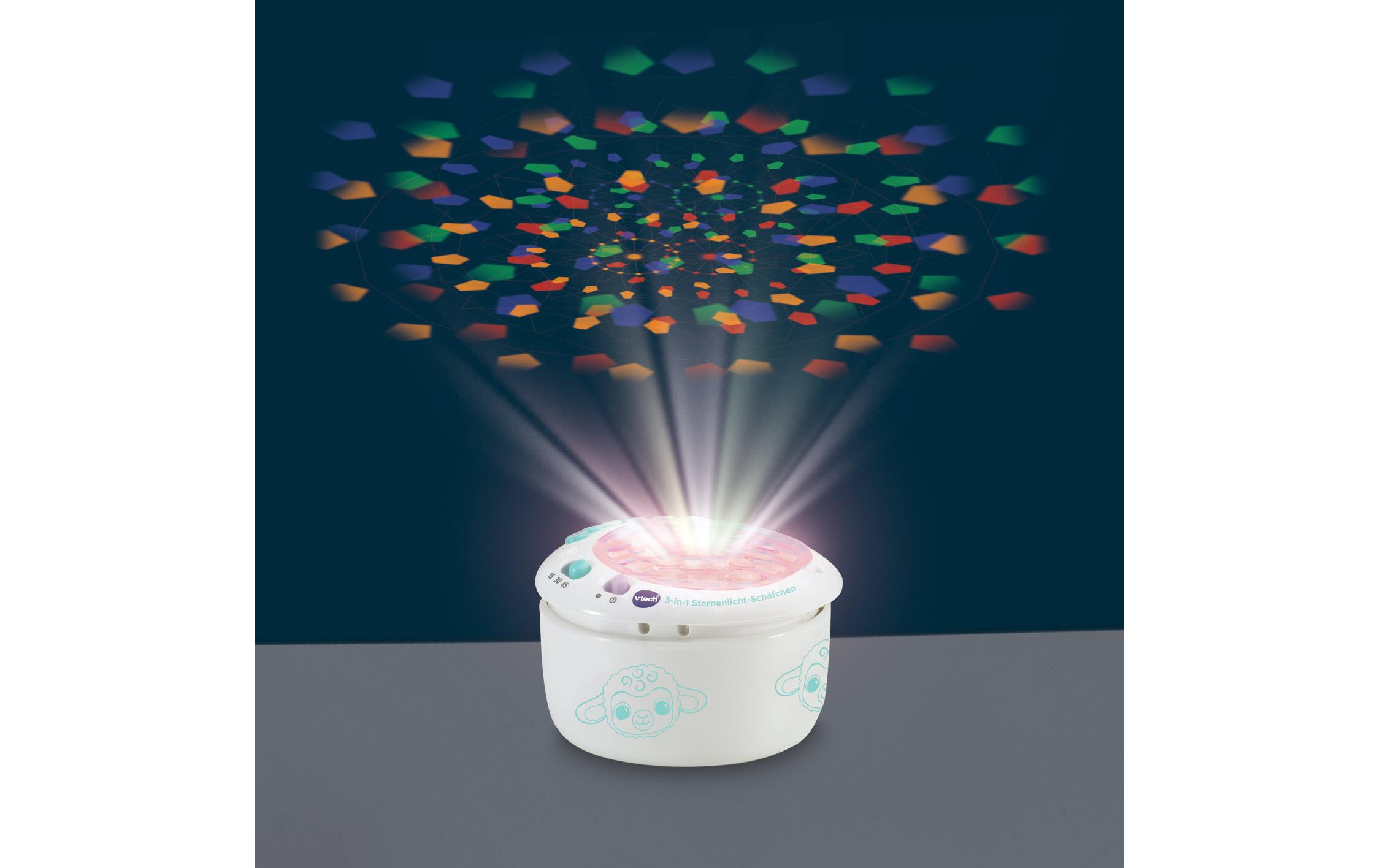 Nachtlicht 3-in-1 Sternenlicht-Schäfchen -DE-Babyspielzeug zum Schlummern und Spielen