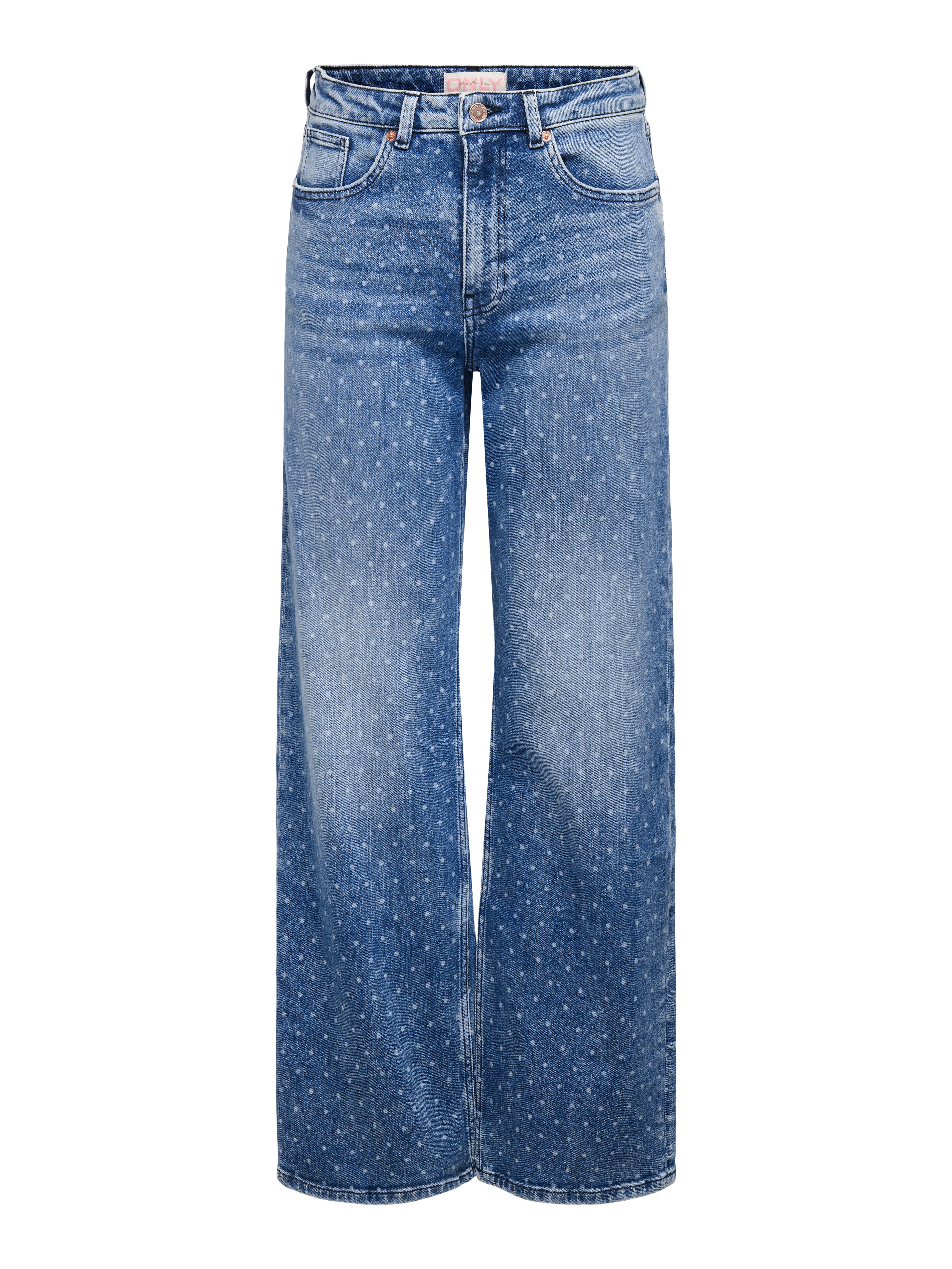 ONLJUICY Hohe Taille Weiter Beinschnitt Jeans Medium Blue Denim