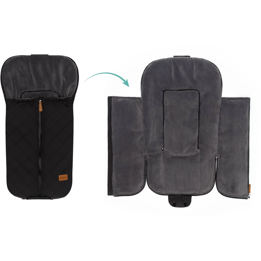 fillikid Winterfußsack Nevado für Babyschale Schwarz