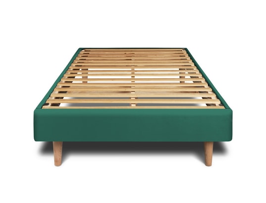 SOMMEIL DE PLOMB - Sommier  90 x 200 Sommier kit velours vert 90x200 h29cm