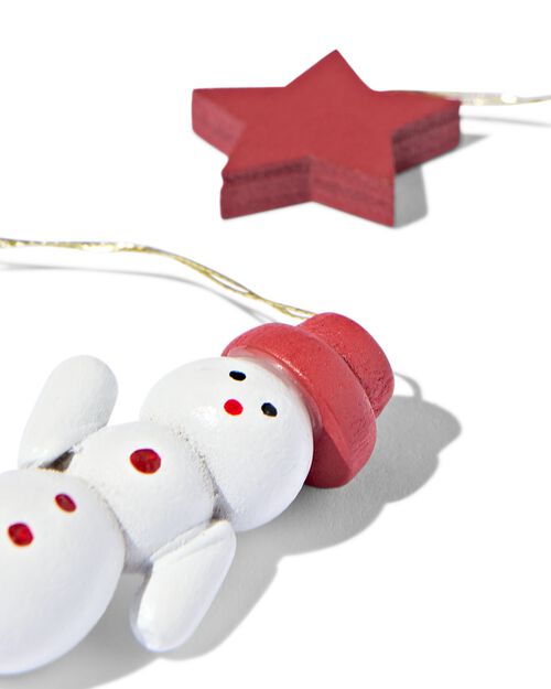 20 décorations de noël en bois rouge