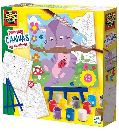 SES Creative Kreatives Spielset - Malen nach Zahlen - Haustiere