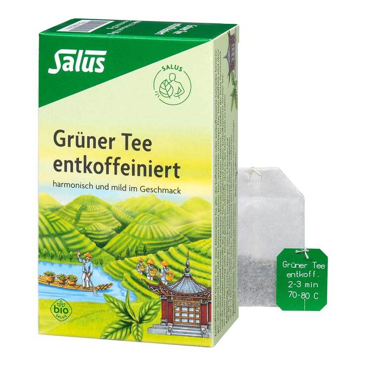 Grüner Tee entkoffeiniert bio Salus Filterbeutel, 15 St