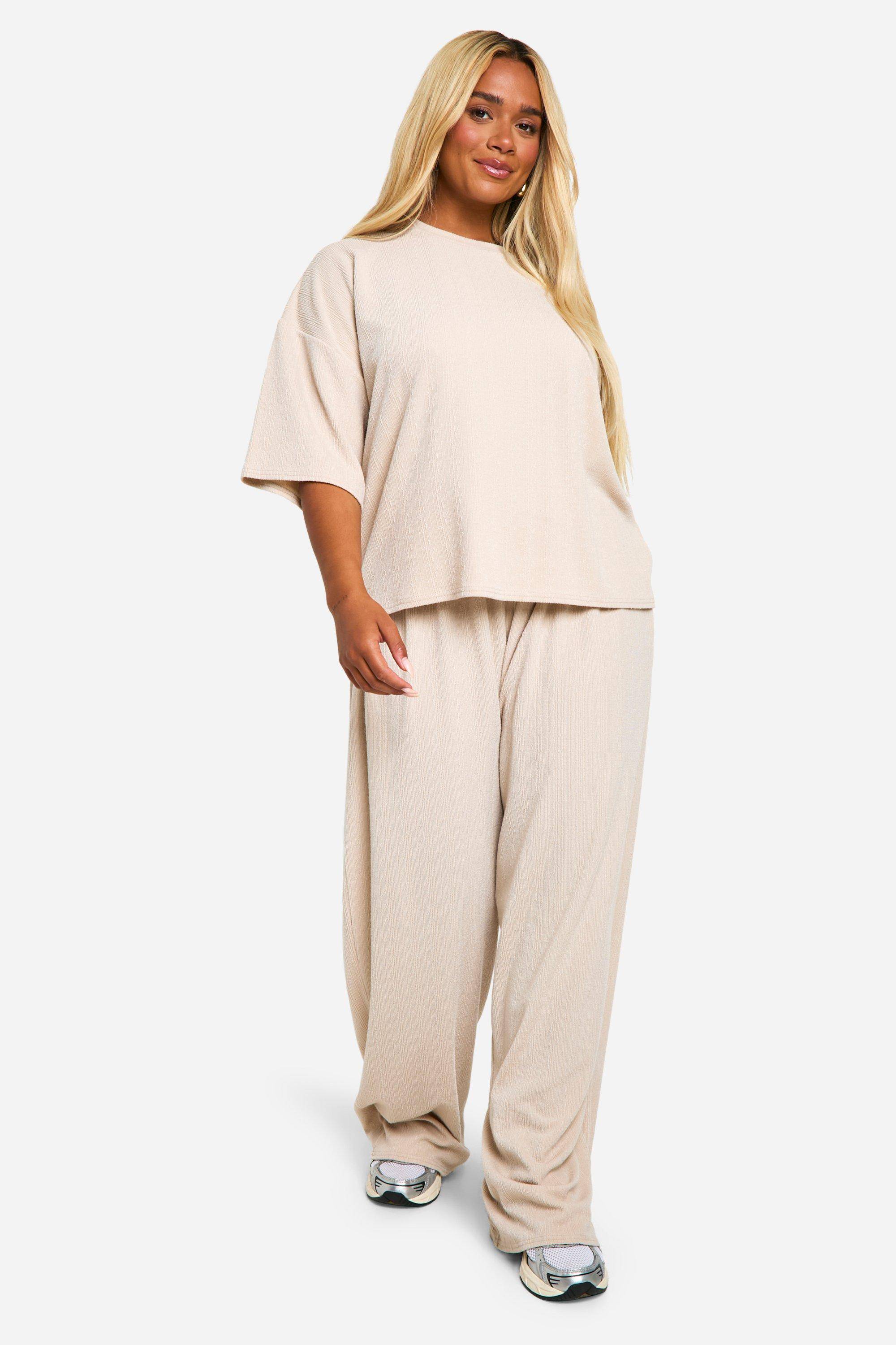boohoo Plus T-shirt & Pantalon à jambes larges Ensemble coordonné