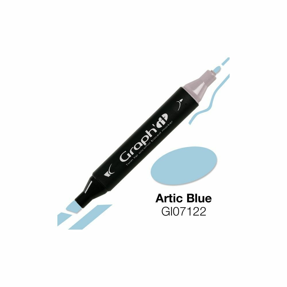 Marqueur graph'it à double pointe - bleu arctique