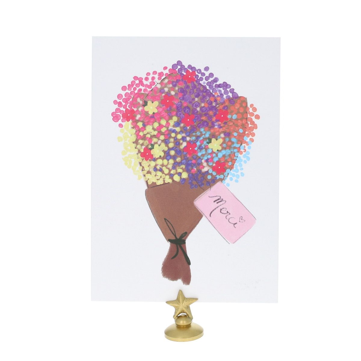 Carte merci bouquet de fleurs Le petit Souk
